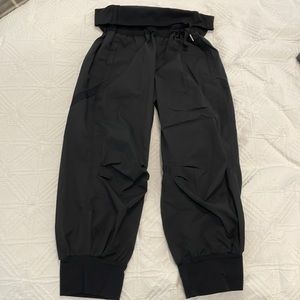 Black Crop Lululemon Cargo Pants